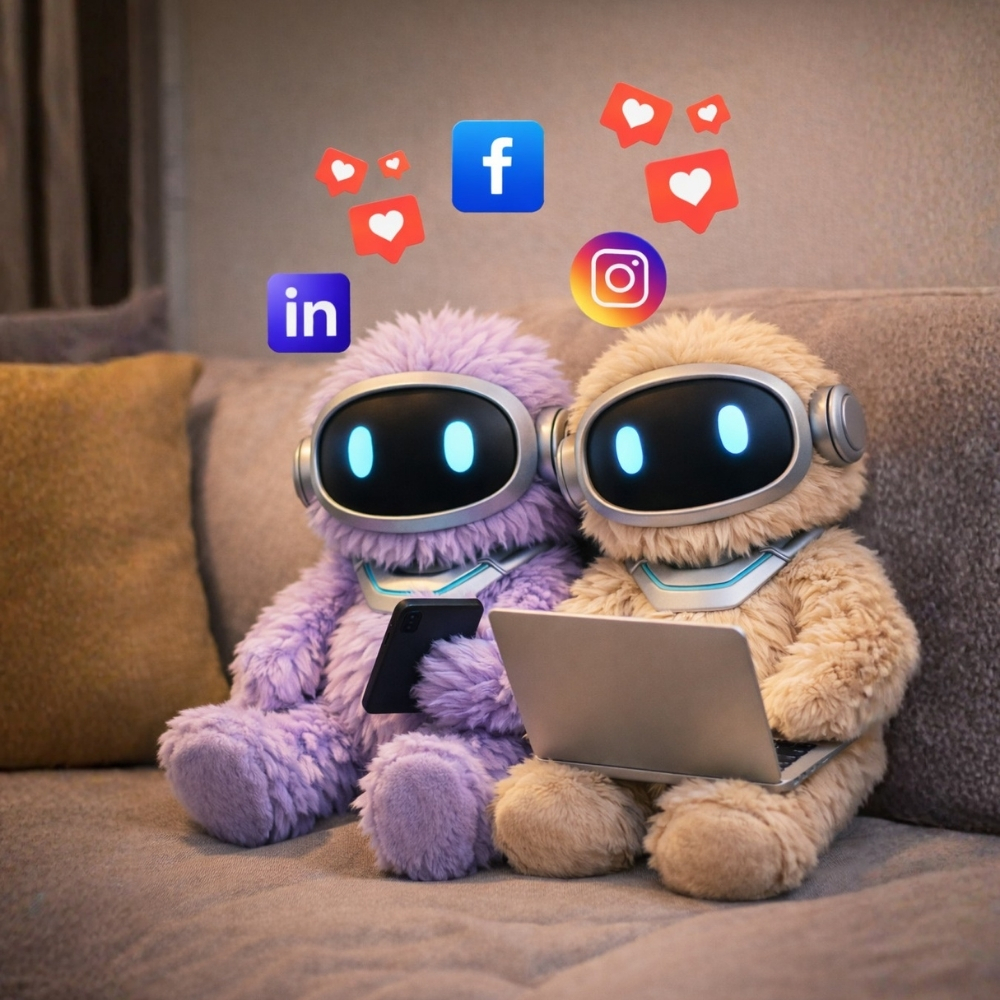 Wissens-mAiker und Social-Media-mAiker auf der Couch